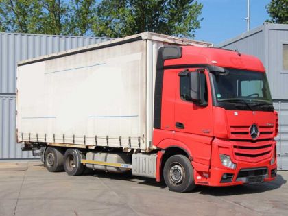 MERCEDES-BENZ ACTROS 2542,6X2,TŘÍSTRANNÁ SHRNOVACÍ PLACHTA,PNEU 90%